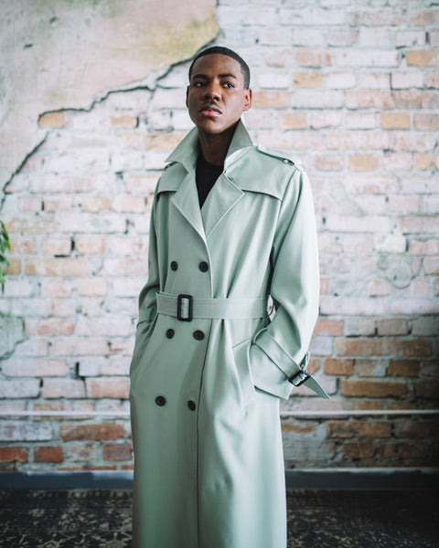 Swiss Mint Trench Coat