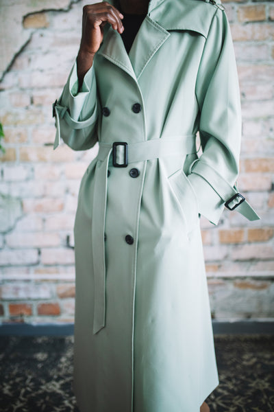 Swiss Mint Trench Coat