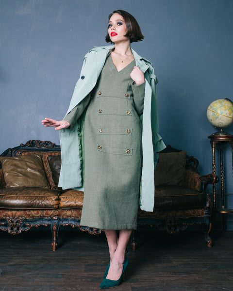 Swiss Mint Trench Coat